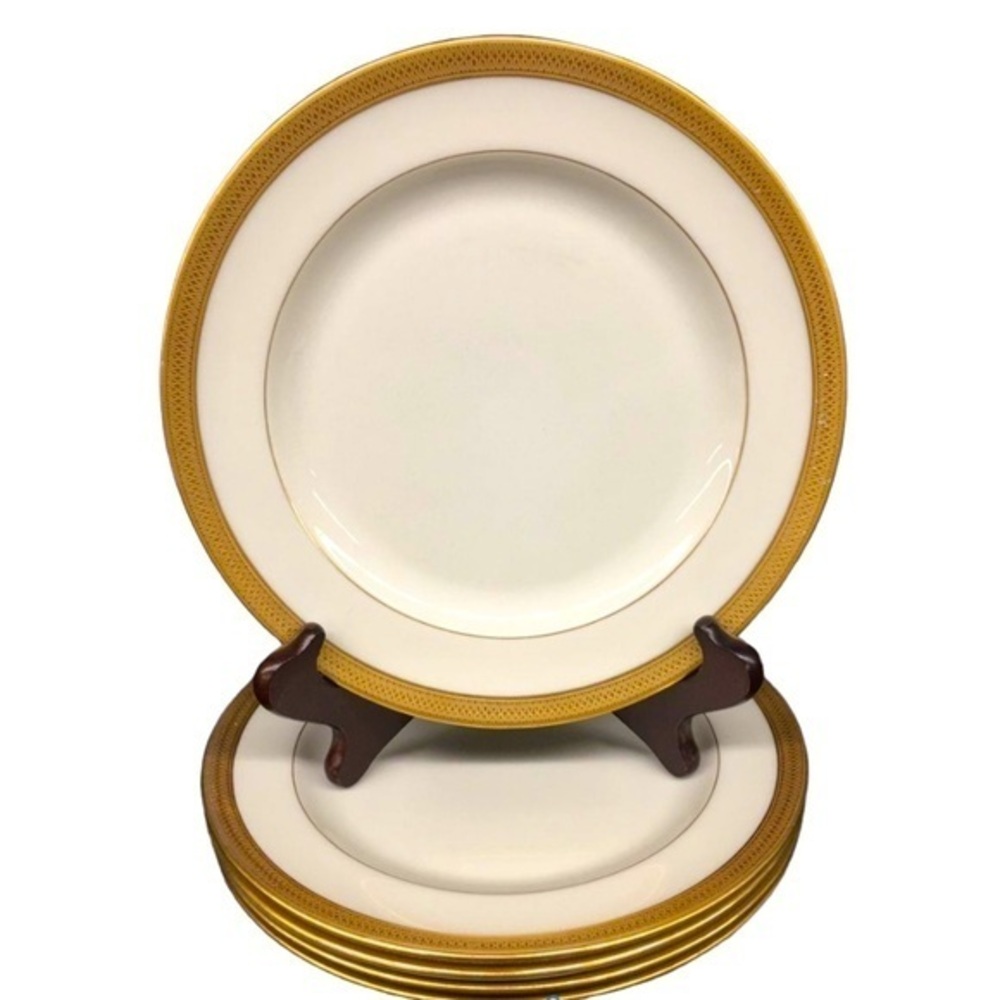 Vintage Lenox /Tiffany & Co. Lowell Pattern 8.25 Inch Plates (Set of 5 )